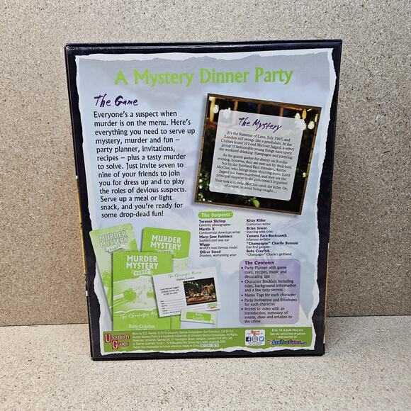 Murder Mystery Party The Champagne Murder Dinner Party University Games Open Box - Picture 5 of 5